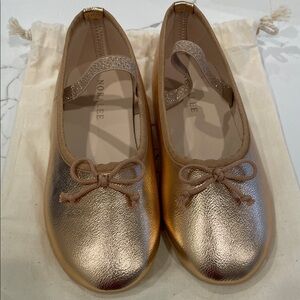 Nora Lee Gold Ballet Flats Size 2